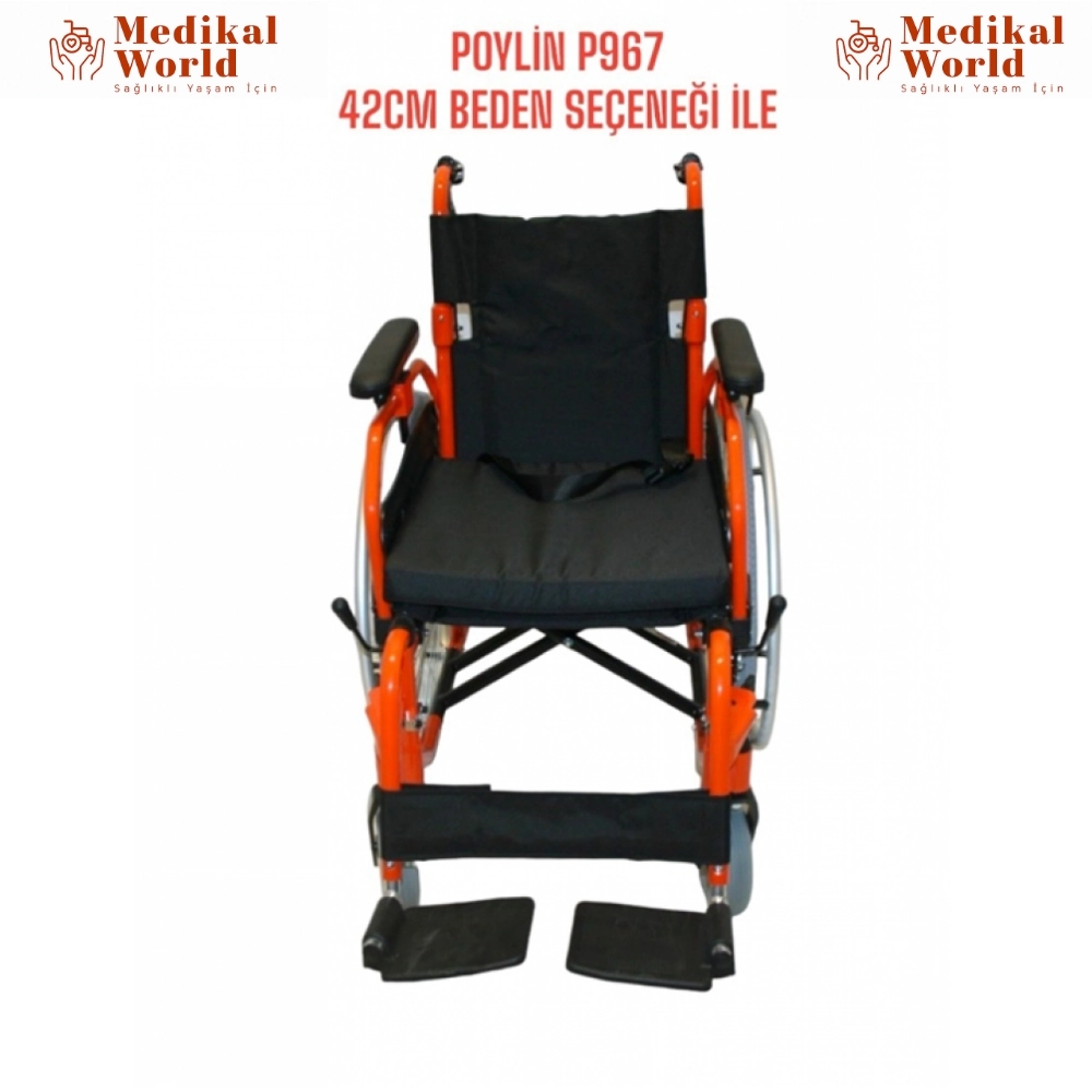 Poylin P967 Hafif Alüminyum Tekerlekli Sandalye